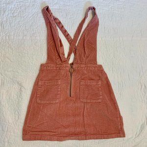 Corduroy Pink Short Dress Overall Smock